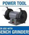Badass 10 Inch Industrial Bench Grinder Featuring A Hella Powerful Motor Spinning At 1800 RPM For Metal Work And Polishing with wire brush attachment.