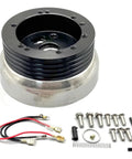 Five And Six Hole Billet Steering Wheel Hub Adapter Kit Bolt On For Aftermarket Columns Fits Chevy GMC Buick Jeep Cadillac Pontiac And Works With Flaming River And Ididit For Easy Custom Steering Wheel Install