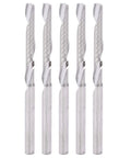 Five straight-shank end mills with single flute, tungsten steel, 3.175x3.175x25x50mm for wood carving