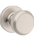 Maven Dummy Door Knob For Closets And French Double Doors, Satin Nickel Non Turning Interior Handle With Microban Protection