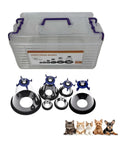 Top Notch Six Sizes Veterinary Anesthesia Mask Kit For Dogs Cats Birds And Pets With Universal Connector storage box