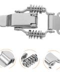 Industrial Draw Latch Clamp Set 4 Pieces Spring Loaded Latch Lid For Iron Toggle Hardware Heavy Duty Security close-up
