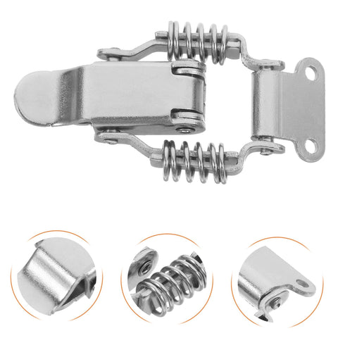 Industrial Draw Latch Clamp Set 4 Pieces Spring Loaded Latch Lid For Iron Toggle Hardware Heavy Duty Security close-up