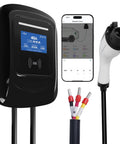 Level Two Electric Vehicle Charger Station Featuring 240V And 40A Wiring For Fast 9.5KW Power Delivery with Bluetooth app control.