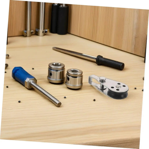 Stainless Steel Sailing Pulley Blocks With Bearings 4 Pack For Marine Rope Pulleys Kayak And Boat Anchor Utility, tools visible
