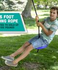 Heavy Duty Plastic Disc Swing With Rope And Leg Protectors For Outdoor Play Sets Add Ons And Replacements Durable Backyard