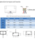 Technical diagram of Benewake TFmini Plus Lidar Range Finder Distance Sensor Waterproof IP65 showing pin connections and dimensions.