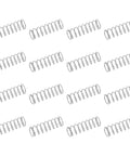 50 Pcs 304 Stainless Steel Compression Springs 0.2mm Wire 3mm Outer Diameter 10mm Free Length Tiny Pen Springs displayed on white background