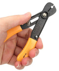 Hand holding Wire Stripper And Cutter Tool For 0.5 To 4 mm Wires Ideal For DIY Wiring Projects Adjustable Cable Stripping Pliers