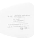 Close-up of N95 Respirator Filter 5N11 Disposable For Non Oil Based Particulates NIOSH Approved with printed specifications