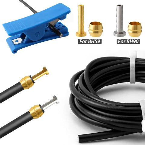Beefed-Up 3000mm Hydraulic Disc Brake Hose Kit For Shimano BH59 BH90 Avid SRAM Magura Systems With 8 Olive Fittings, 8 Brass Inserts