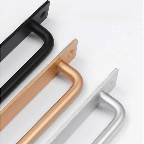 Aluminium Alloy Heavy Duty Barn Door Handles Flush Mount Long Base Pulls Set Of 4 for Gate Shed Garage Door