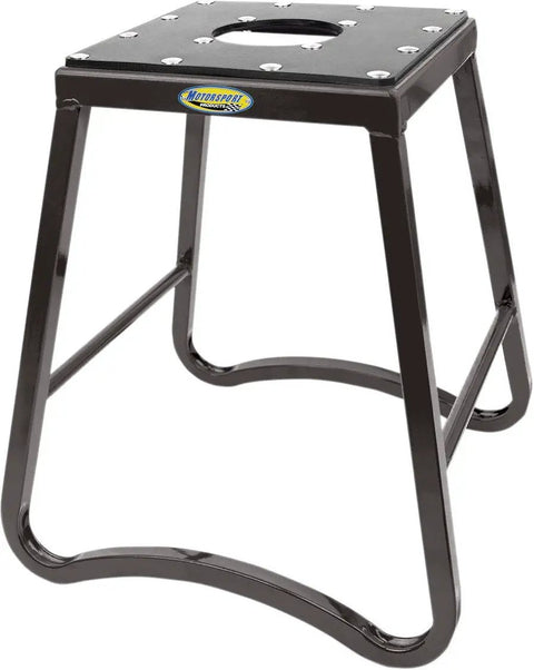 SX1 Moto Stand Black Heavy Duty Motorcycle Stand With Steel Square Tube Frame And Oil Resistant Rubber Top Built For Durability And Value Arched Leg Design Keeps It From Rocking On Uneven Ground Model 96 2102