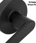 Close-up of Heavy Duty Lever Style Interior Door Lock Grade Two Commercial Passage Lock with Oil Rubbed Bronze Finish