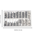 Rock Solid 360Pcs Rust Proof Flat Head And Countersunk Computer Screws M2 M2.5 M3 Stainless Steel Hardware Assortment Kit in clear organizer.