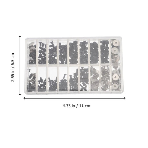 Rock Solid 360Pcs Rust Proof Flat Head And Countersunk Computer Screws M2 M2.5 M3 Stainless Steel Hardware Assortment Kit in clear organizer.