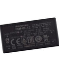 Compact 5W AC DC Switching Power Supply Boasts Rock Solid 12V Output And Universal Input Compatibility front view showing input and output specifications.
