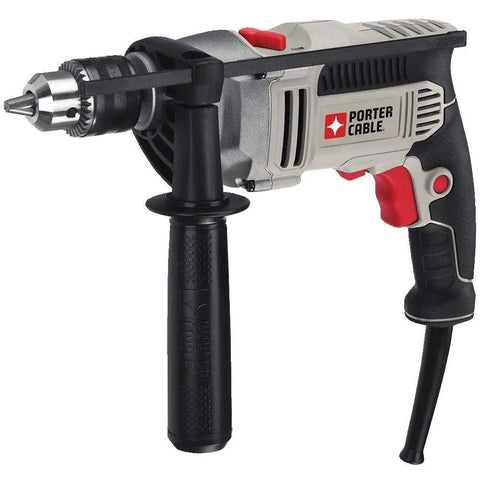 Beast of a Hammer Drill 1/2 Inch, 7 Amp, Pistol Grip, Cast Metal Gear Housing, side view, ideal for masonry and home renovations