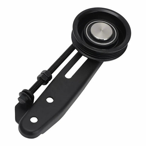 High Performance Compatible For Subaru A/C Drive Belt Idler Pulley Bracket Tensioner Kit 1995 To 2009 on black steel bracket