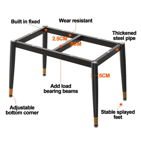 Heavy Duty Metal Table Legs Rock Solid Wrought Iron Desk Supports Built Tough Industrial Rustic Base with wear-resistant features.