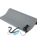 Pro Grade ESD Mat Kit With Wrist Strap And Grounding Cord For Safe Electronics Workbench 18 By 30 Inches 0.07 Inch Thick Gray Nitrile Rubber Surface Includes 10 Foot Ground Cord Durable Anti Static Shield, gray mat with wrist strap