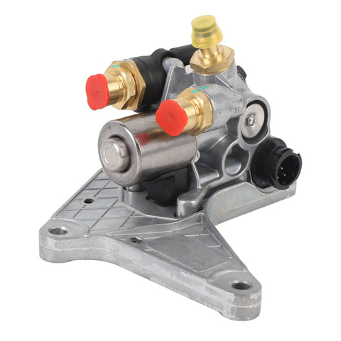 Heavy Duty Truck Air Brake Valve And Foot Valve Assembly For Your Rig, Truck Brake Control Valve For Pneumatic Air Brake System Replacement And Repair, Compatible With Heavy Duty Trucks Model 21991157 on metal base