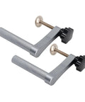 Two Pack Woodworking Bench Dog Clamp Set For DIY Projects, Heavy Duty Benchtop Quick Hold Down Clamps in aluminum alloy with gear lever