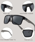 Polarized Sports Sunglasses For Men And Women Vintage Square Fishing Glasses UV400 Protection Dope Outdoor Shades Unisex Frames B1