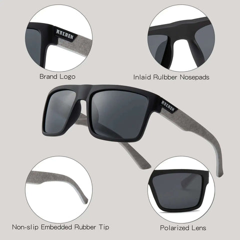 Polarized Sports Sunglasses For Men And Women Vintage Square Fishing Glasses UV400 Protection Dope Outdoor Shades Unisex Frames B1