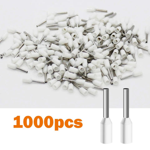 AWG22 Wire Ferrules Set 1000 Pcs Insulated Terminal Ends For Electric And Industrial Wiring Pro Grade Brass Nylon Connectors
