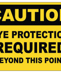 Durable 8x12 Metal PPE Warning Sign For Construction Zones And Warehouses Eye Safety Heads Up Alert Tin Sign Yellow Caution Message