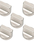 Upgraded 5 Pack Stove Knob Replacement Kit For Gas Stoves And Ranges Compatible With WFG Series Models, silver knobs