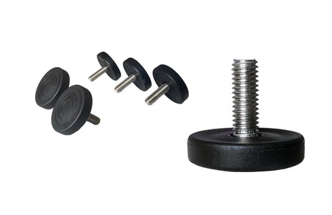 Heavy Duty 1.5 Inch Base Furniture Levelers Pack Of 8 In 304 Stainless Steel Construction Built Tough With 3/8-16 Bolt Adjustable 0.25 To 1.25 Inches Low Profile Feet For Tables And Chairs