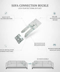 Clip Style Must-Have Galvanized Iron Sofa Connector for Modular Sectional Frames Secure Lock Buckle With Screws image