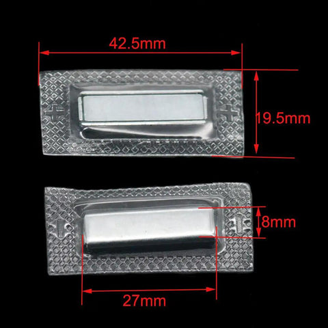 Crystal Clear Magnetic Sew On Snap Closures For Purses And Handbags, dimensions 27mm x 8mm, durable and easy to install bag hardware.
