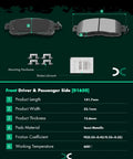 Front Semi Metal Brake Pads Kit And Rear Ceramic Pads 8 Pieces For Nissan Altima 2013-2025 with specs and accessories
