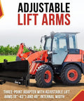 Universal 3 Point Attachment Adapter With Adjustable Lift Arms From 8 To 43 Inches For Skid Steers on loader
