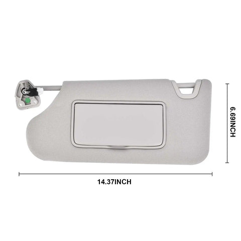 Driver Side Sun Visor With Light For Nissan Altima 2013 2014 2015 2016 2017 2018 Gray Left Replacement Without Sunroof