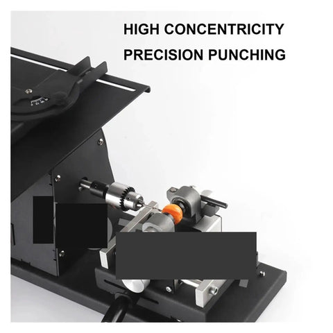 Close-up of Badass 5 in 1 Jade Table Grinder Machine with Kickass Cutting Drilling Carving functions showing precision setup.