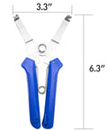 Pro Grade Miter Spring Clamps Pliers For Woodworking Set including 6.3 inch stainless steel pliers with blue handles