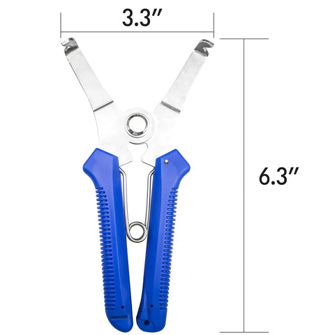 Pro Grade Miter Spring Clamps Pliers For Woodworking Set including 6.3 inch stainless steel pliers with blue handles