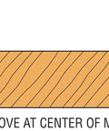 Diagram of groove cut in deck board showing groove positioning for Premium Hidden Deck Fastening System With 2 1/4 Inch Type 316 Stainless Deck Screws Pack Of 175 For Hardwood Or Composite Decking Keeps Your Surface Clean With No Exposed Fasteners.