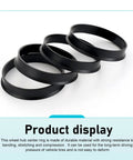 Four Pack Car Hub Centric Rings For Buttery Smooth Rides, 60.1 To 73.1 Mm Wheel Adapter showing durable black rings.