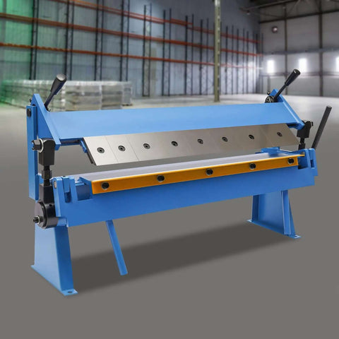 24 Inch Pan And Box Brake For Sheet Metal With Adjustable 0 To 135 Degree Bending Heavy Duty Hand Brake in industrial setting