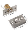Solid Brass Door Ball Catch Set 4 Pack For Cabinet And Closet Doors With Stainless Steel Finish Built Tough Adjustable Dual Tension Full Lip Strike Hidden Catch With Screws dimensions