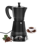 Electric Moka Pot 6 Cup Coffee Maker For Quick Espresso At Home No Stove Needed Italian Style Espresso Machine with coffee beans