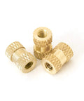 Rock Solid M3 Brass Inserts For Injection Molding And 3D Printing Rigs, Top Shelf Hardware adding durable female threads, three inserts.