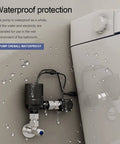 Smart Toilet Booster Pump 110V 220V No Tank Silent Ultra Quiet High Flow Automatic Pressurization Waterproof 24V installed on toilet