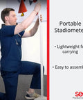 Portable Stadiometer for Adults, Kids and Infants, Medical-Grade Height Chart Ruler, Easy Assembly, 20-205 cm Range, Lightweight 5.3 lb On-The-Go Mobile Unit for Clinics, Field Visits, Pediatric Care, in use