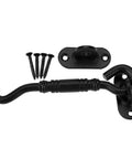 WUUWCHODC Gate Hook and Latch Closure for Cabinet Window Door with black coating and screws, designed for easy installation.